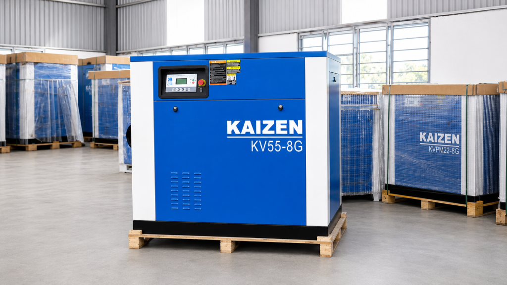 Máy nén khí trục vít 75HP-55Kw Kaizen