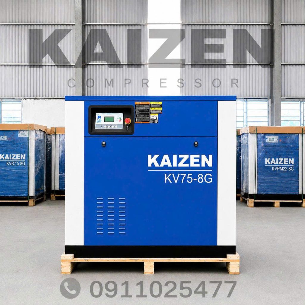 MÁY NÉN KHÍ TRỤC VÍT 100HP 75Kw KAIZEN