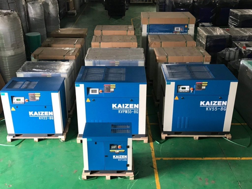MÁY NÉN KHÍ TRỤC VÍT 100HP 75Kw KAIZEN