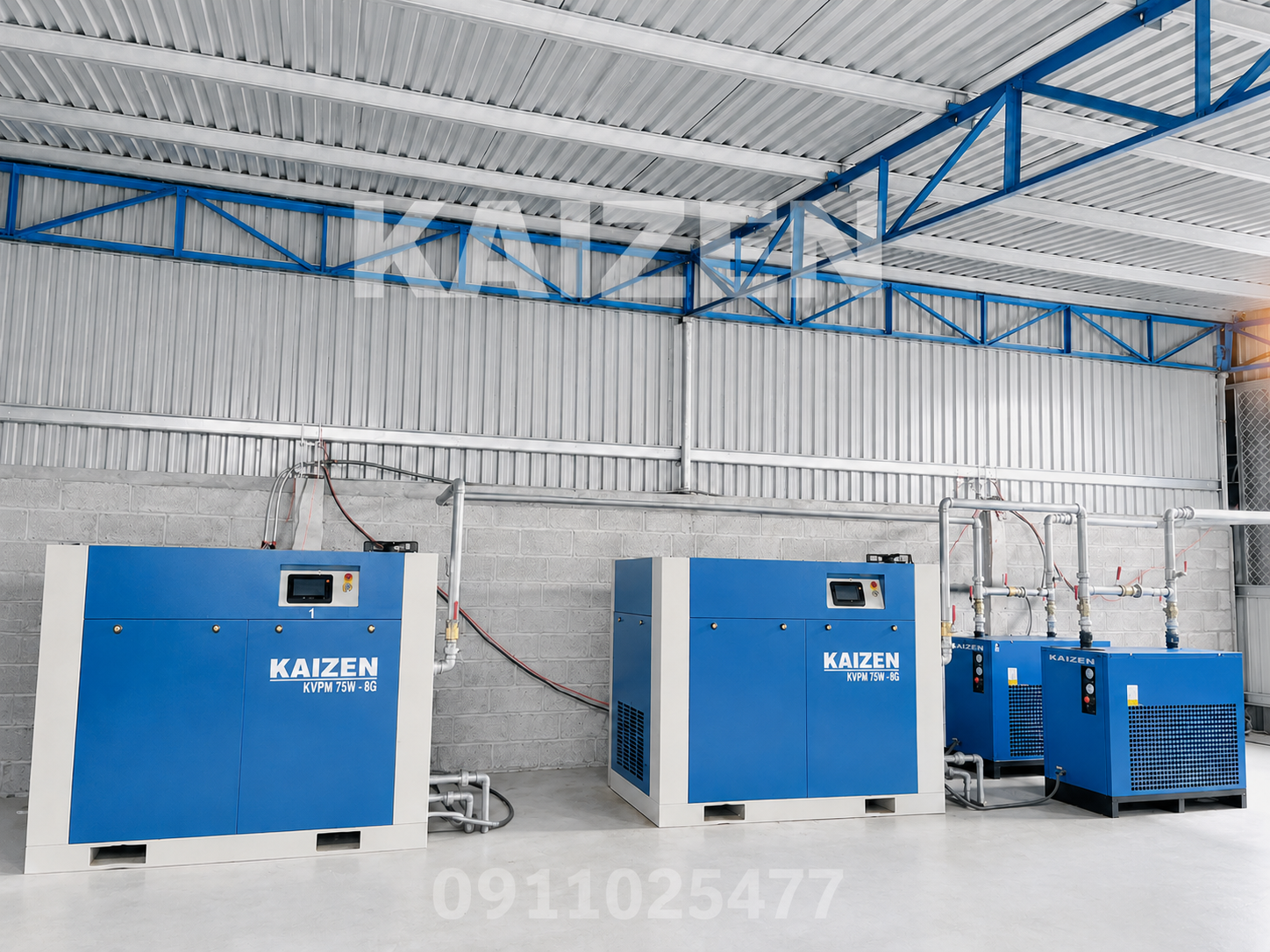 Máy nén khí trục vít 37kw 50hp KAIZEN