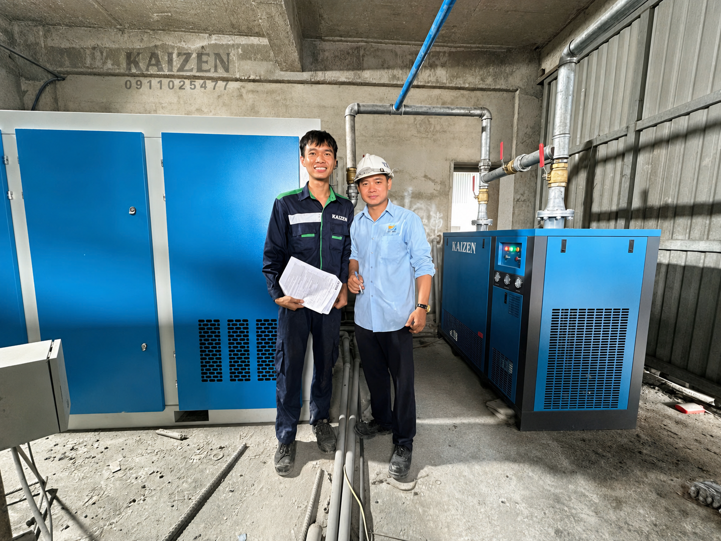 Máy nén khí trục vít 37kw 50hp KAIZEN