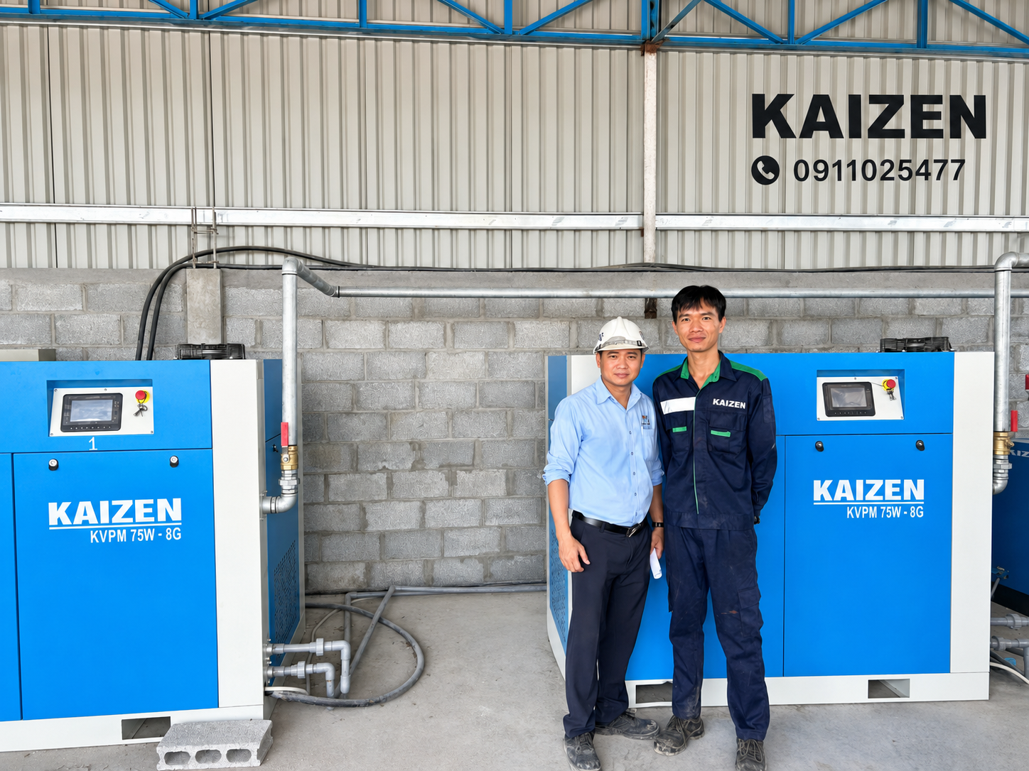 Máy nén khí trục vít 7.5KW 10hp KAIZEN