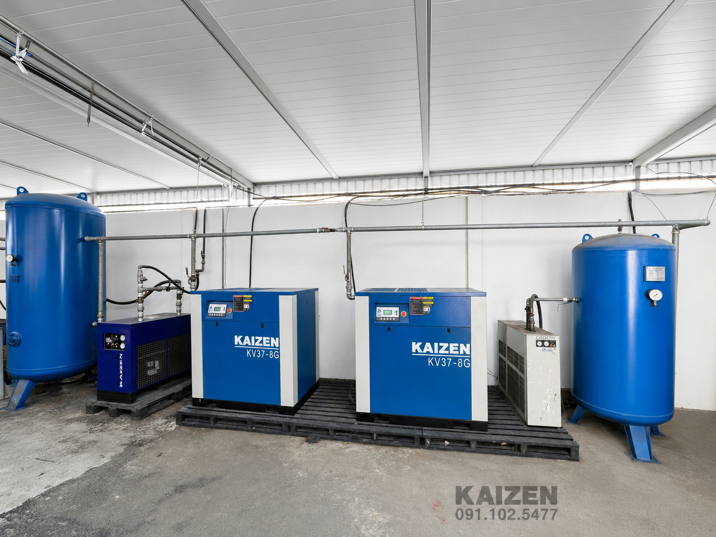 Máy nén khí trục vít 7.5 10hp KAIZEN